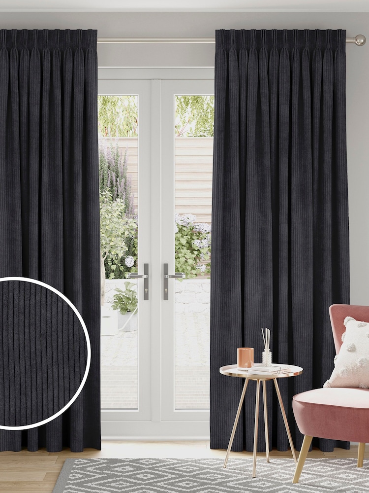 Graphite Grey Jangga Made To Measure Curtains - Image 1 of 9