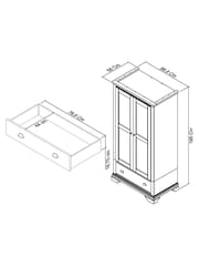 Bentley Designs White Hampstead Double, 1 Drawer Wardrobe - Image 2 of 2