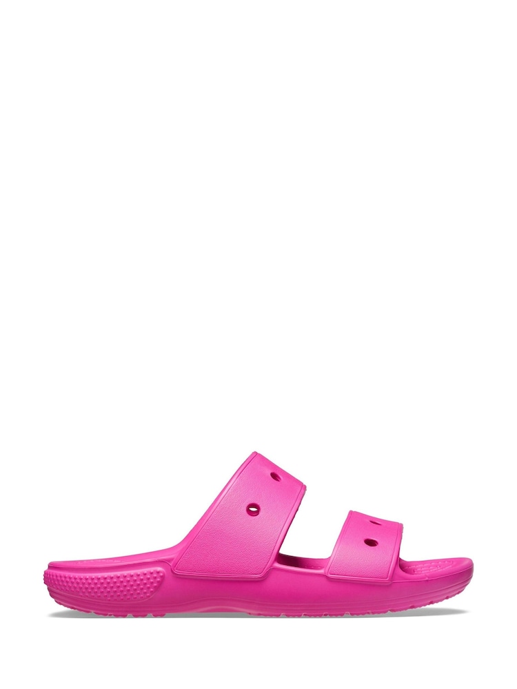 Crocs Pink Kids Classic 2 Strap Sandals - Image 1 of 5 Crocs Pink Kids Classic 2 Strap Sandals - Image 1 of 5