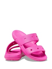Crocs Pink Kids Classic 2 Strap Sandals - Image 3 of 5
