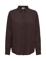 JDY Brown Cheesecloth Regular Fit Shirt - Image 4 of 5