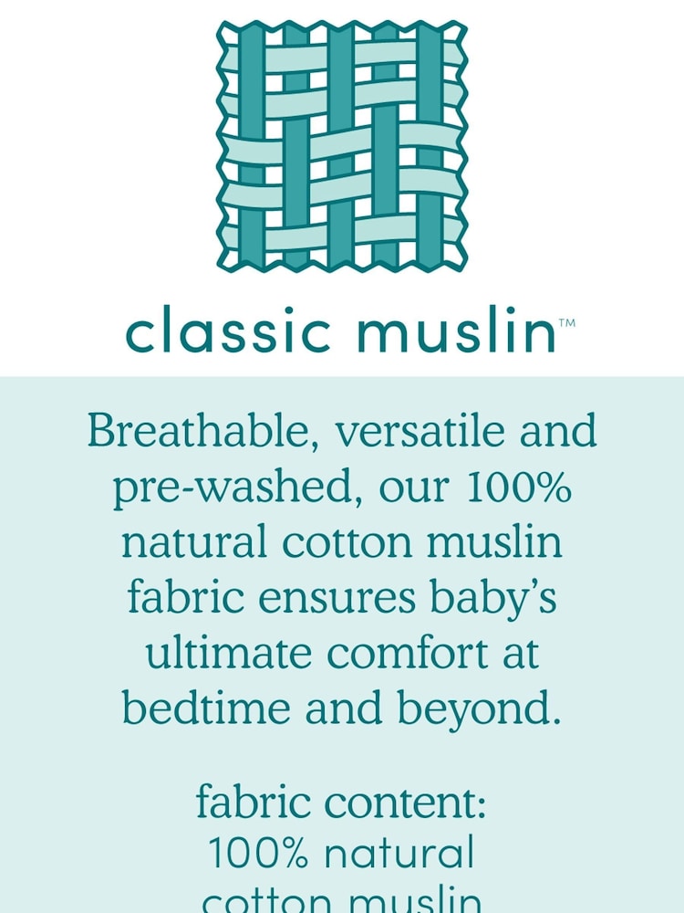 aden + anais Grey Essentials Muslin 100% Cotton Comforter Security Blankets 2 Pack - Image 3 of 3