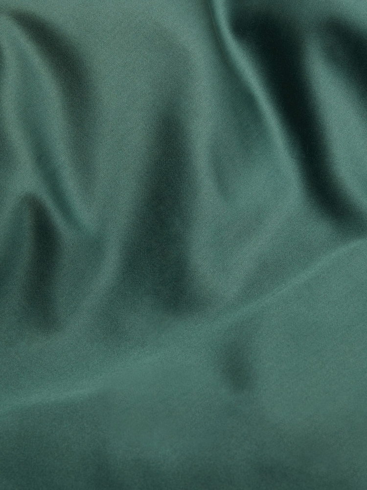 Bottle Green 400 Thread Count 100% Egyptian Cotton Sateen Luxury Duvet Cover and Pillowcase Set - Image 3 of 3