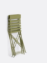 La Redoute Intérieurs Set of 2 Khaki Ozevan Folding Metal Chairs - Image 6 of 6