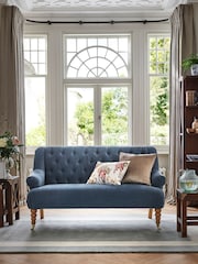 Laura Ashley Baron Chenille Seaspray Blue Ropsley Small 2 Seater Sofa - Image 1 of 8