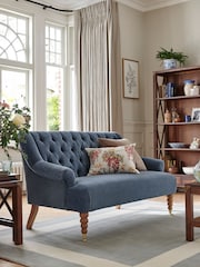 Laura Ashley Baron Chenille Seaspray Blue Ropsley Small 2 Seater Sofa - Image 2 of 8