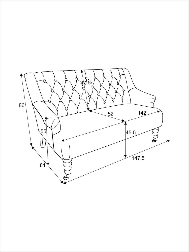 Laura Ashley Baron Chenille Seaspray Blue Ropsley Small 2 Seater Sofa - Image 8 of 8