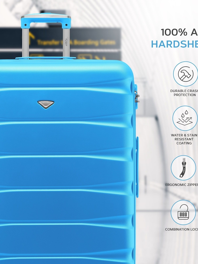 Flight Knight Large Hardcase Lightweight Check In Suitcase With 4 Wheels - Image 2 of 7
