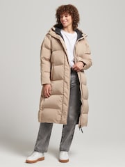 Superdry Natural Studios Longline Duvet Padded Coat - Image 1 of 7