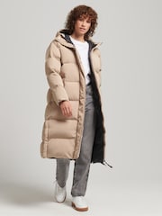 Superdry Natural Studios Longline Duvet Padded Coat - Image 2 of 7