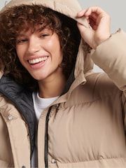 Superdry Natural Studios Longline Duvet Padded Coat - Image 5 of 7
