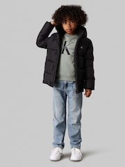 Calvin Klein Jeans Boys Black Essential Puffer Jacket - Image 1 of 5