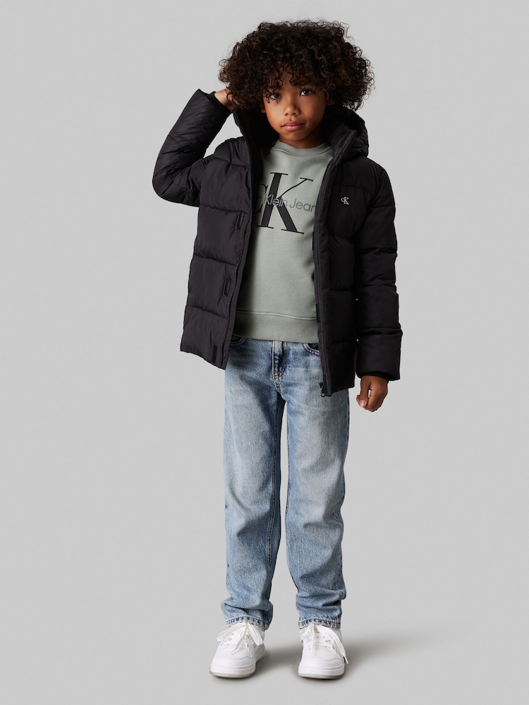 Calvin Klein Jeans Boys Black Essential Puffer Jacket - Image 1 of 5