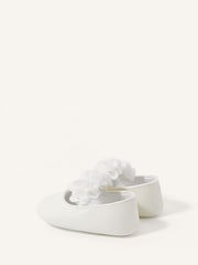 Monsoon – Schimmernde Babyschuhe mit Blumenverzierung - Bild 3 von 3