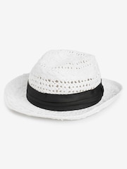 White Straw Cowboy Hat (3-16yrs) - Image 1 of 2
