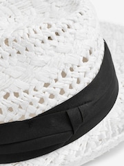 White Straw Cowboy Hat (3-16yrs) - Image 2 of 2