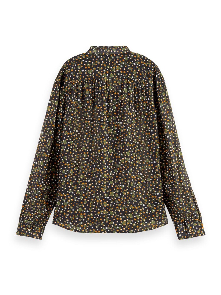 Scotch And Soda Black Printed Drapey Shirt - Image 2 of 5 Scotch And Soda Black Printed Drapey Shirt - Image 2 of 5
