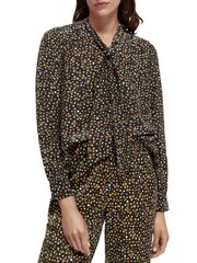 Scotch And Soda Black Printed Drapey Shirt - Image 5 of 5
