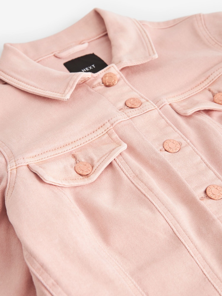 Blush Pink Fuller Bust Denim Jacket - Image 2 of 2