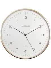 Brookpace Lascelles White Gold Metal Cased Wall Clock with White Dial - Image 2 of 4