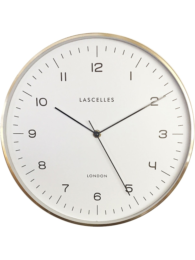 Brookpace Lascelles White Gold Metal Cased Wall Clock with White Dial - Image 2 of 4