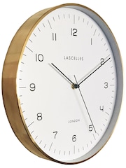 Brookpace Lascelles White Gold Metal Cased Wall Clock with White Dial - Image 3 of 4