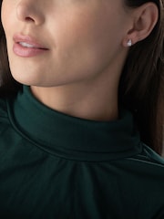 Beaverbrooks Sterling Silver Cubic Zirconia Pear Stud Earrings - Image 2 of 4