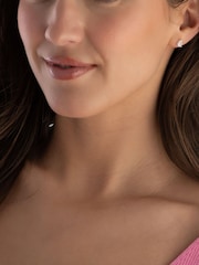 Beaverbrooks Sterling Silver Cubic Zirconia Pear Stud Earrings - Image 3 of 4