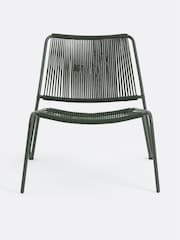 La Redoute Intérieurs Khaki Masix Low Garden Armchair in Braided Rope - Image 1 of 4