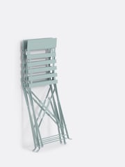 La Redoute Intérieurs Set of 2 Grey Green Ozevan Folding Metal Chairs - Image 3 of 4