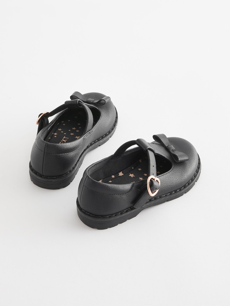 Noir mat - Chaussures School Junior Bow T-Bar - Image 6 of 9