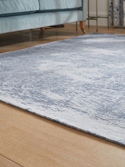 Blue Graphite Abstract Flat Weave Rug - Image 2 of 5