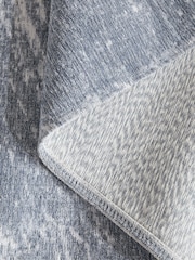 Blue Graphite Abstract Flat Weave Rug - Image 4 of 5