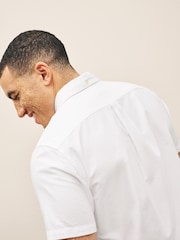 Barbour® White Oxtown Classic Short Sleeve Oxford 100% Cotton Shirt - Image 5 of 6