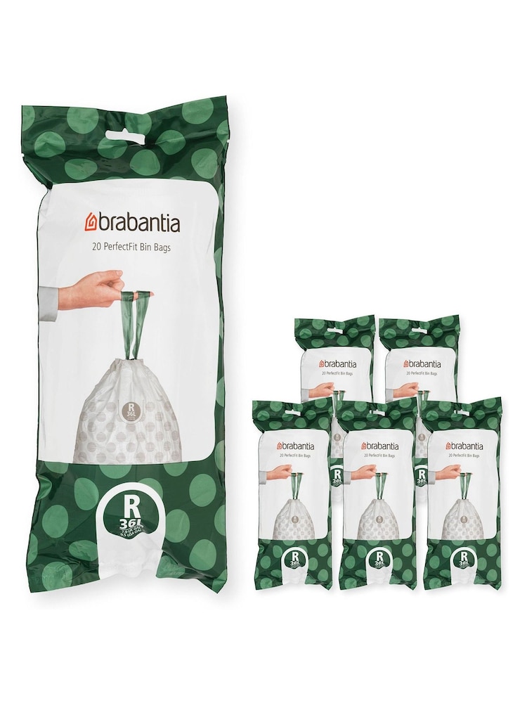 Brabantia White PerfectFit Bags Code R 36L 120 Bin Bags - Image 1 of 2