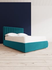Swoon Easy Velvet Kingfisher Blue Porlock Divan Bed - Image 1 of 8