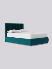 Swoon Easy Velvet Kingfisher Blue Porlock Divan Bed - Image 3 of 8