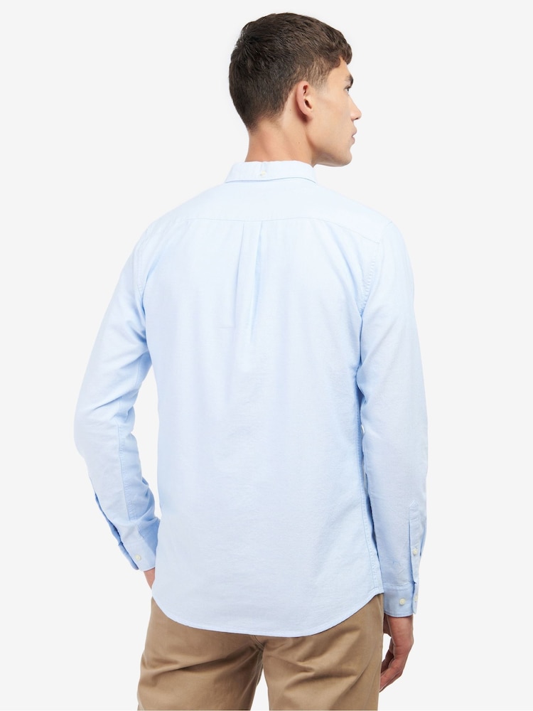 Barbour® Sky Blue Oxtown Classic Oxford Long Sleeve 100% Cotton Shirt - Image 2 of 4