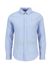 Barbour® Sky Blue Oxtown Classic Oxford Long Sleeve Shirt - Image 6 of 6