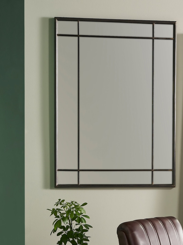 Pacific Antique Bronze Metal Rectangular Wall Mirror - Image 1 of 4