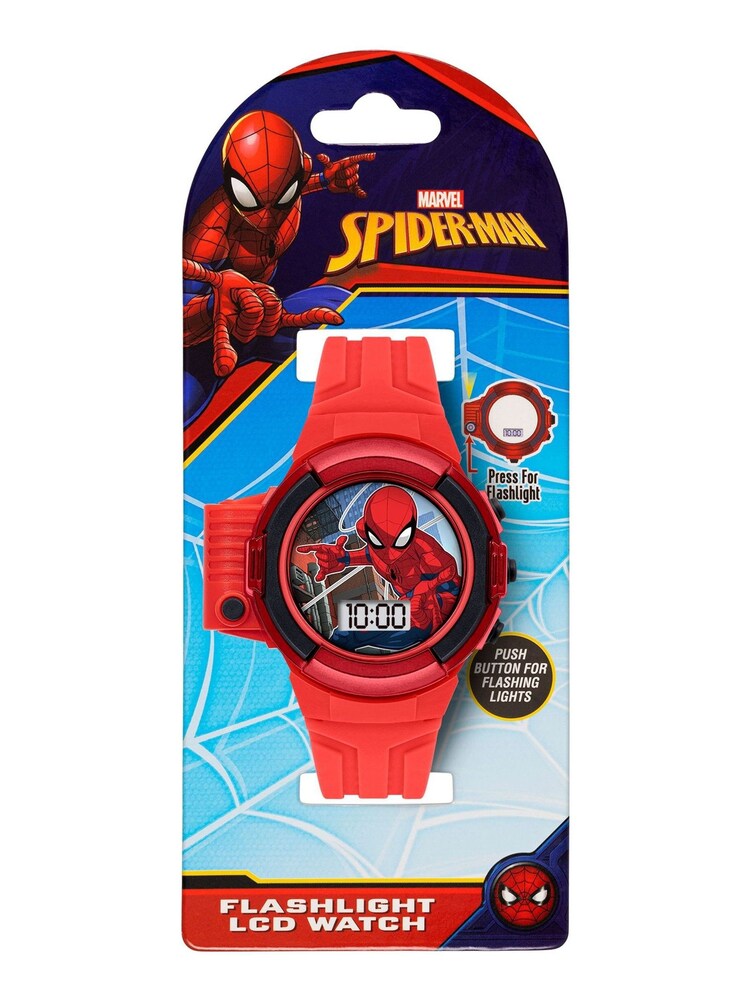 Peers Hardy Red Disney Marvel Spiderman Flashlight Watch - Image 4 of 4