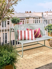 La Redoute Intérieurs Sage Green Talia Garden Table Bench in Steel - Image 1 of 6