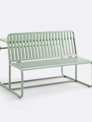 La Redoute Intérieurs Sage Green Talia Garden Table Bench in Steel - Image 2 of 6