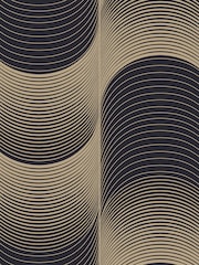 Graham & Brown Black & Gold Eclipse 10M Wallpaper - Image 2 of 3