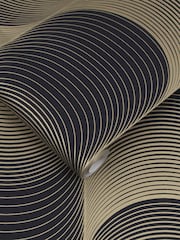 Graham & Brown Black & Gold Eclipse 10M Wallpaper - Image 3 of 3