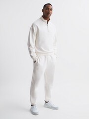 Reiss Ecru Crane Half Zip Funnel Neck Jumper - Image 3 of 7