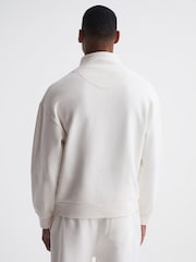 Reiss Ecru Crane Half Zip Funnel Neck Jumper - Image 5 of 7