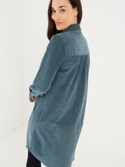 FatFace Green Chester Cord Shirt Dress - Image 2 of 4