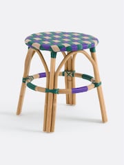 La Redoute Intérieurs Purple Bianca Stool in Natural Rattan and Woven Resin - Image 3 of 5