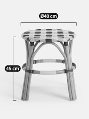 La Redoute Intérieurs Purple Bianca Stool in Natural Rattan and Woven Resin - Image 4 of 5